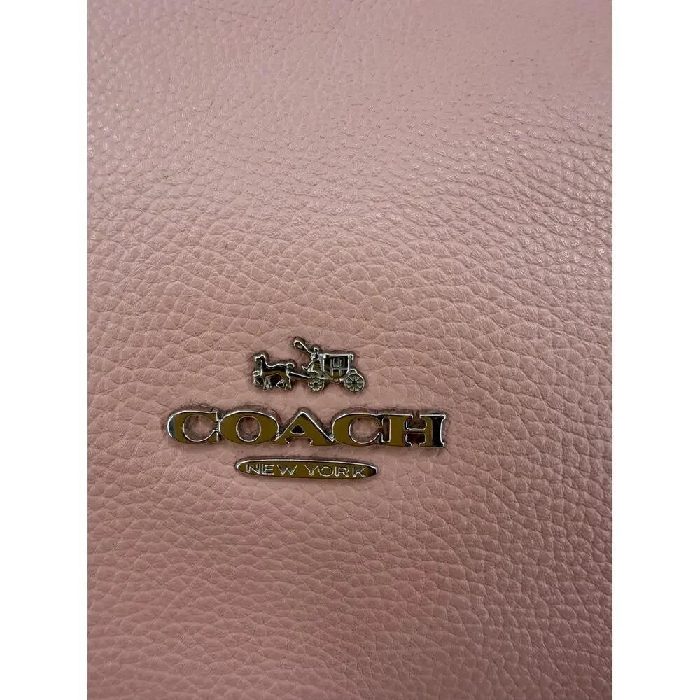 Coach Edie 31 Shoulder Bag Pink Pebbled Leather Hobo Tote Silver Hardware